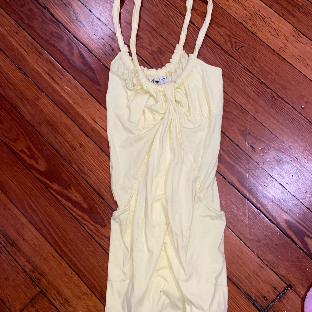 Vans cross neck yellow dress